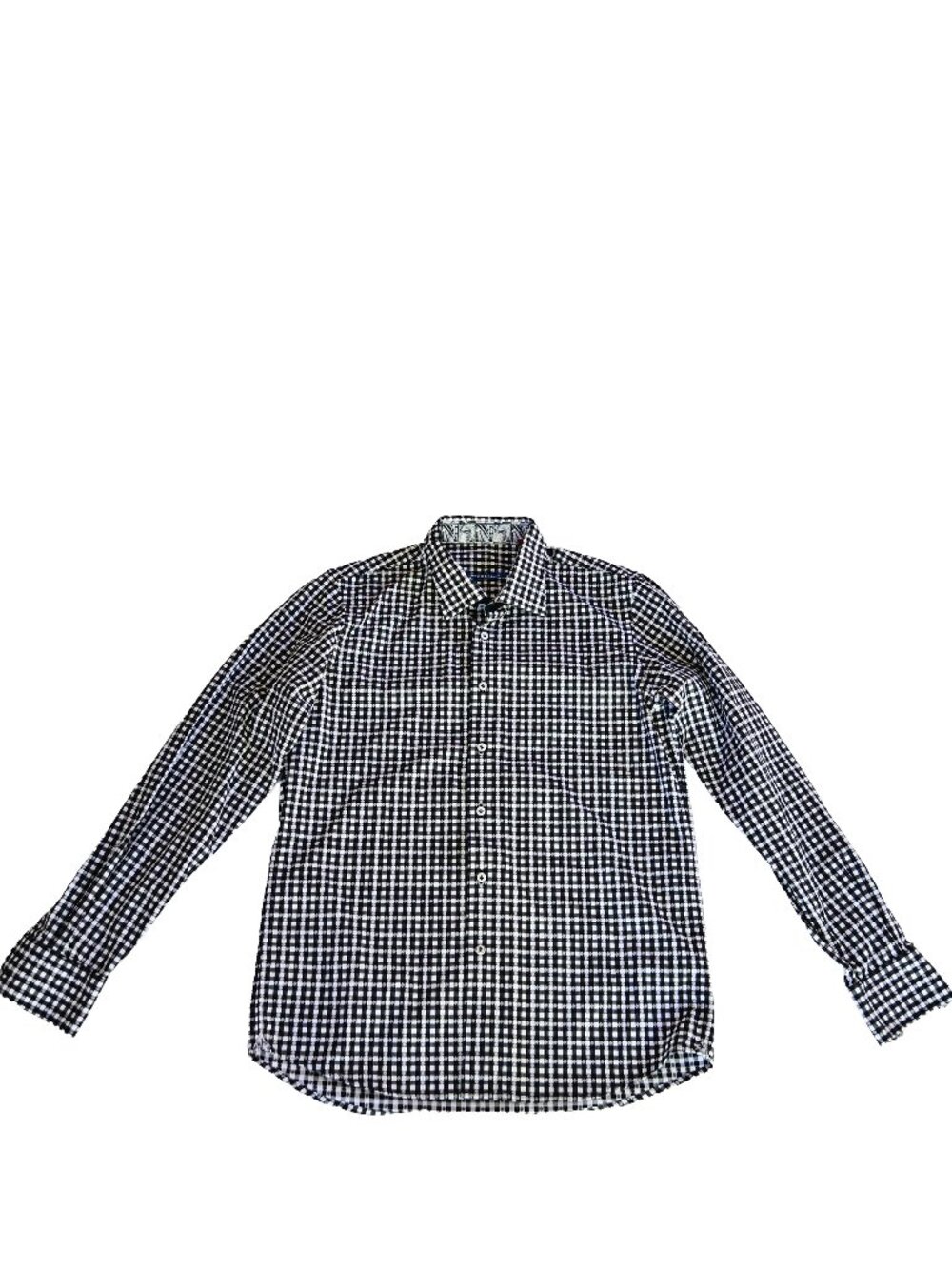 Robert Graham Black & White Gingham Button-Down with accents-Boys’ Size 18